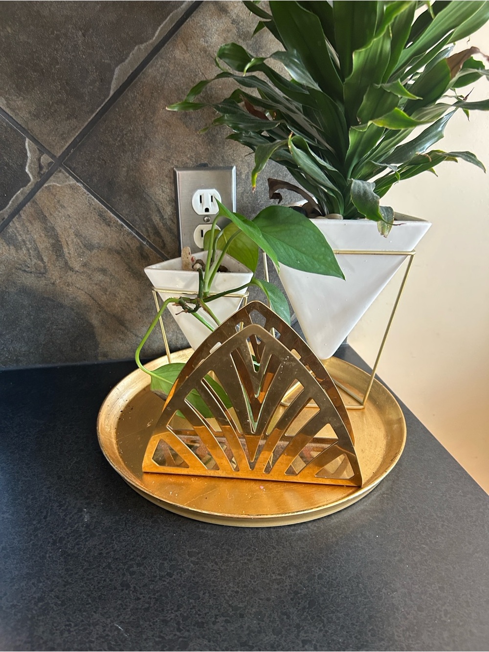 IKEA Brass art Deco Napkin holder- NEW in packaging